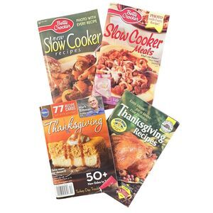 Pillsbury Betty Crocker Thanksgiving & Slow Cooker Vintage Cookbooks 4